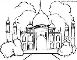 Click the taj mahal 2 coloring pages to view printable version or color it online (compatible with ipad and android tablets). Taj Mahal Coloring Pages 9 Jpg