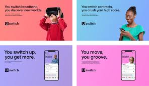 Brand New New Logo And Identity For Uswitch By Venturethree In 2020 Online Business Marketing Typography Branding Marketing Set