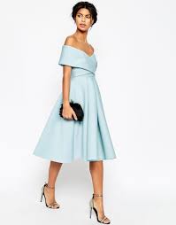 Asos Premium Scuba Off The Shoulder Midi Dress At Asos Thời Trang Nữ Thời Trang đinh Hon