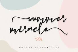 Our handwritten fonts are an opportunity to address personal and loving issues. Summer Miracle Font 1001 Fonts