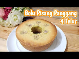 Jika sudah matang, segera keluarkan dari. Tutorial Membuat Bolu Pisang Panggang 4 Telur Mudah Banget Youtube