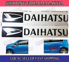 Jdm, drift & euro decals. 2 Pcs Black Daihatsu Side Door Windshield Windscreen Mirror Sticker Jdm Car Bumper Decal Vinyl Myvi Alza Sirion Black Lazada