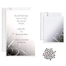 Black Rhinestone Swirl Printable Wedding Invitations Kit 25ct Wedding Invitation Kits City Wedding Invitations Wedding Invitations Diy