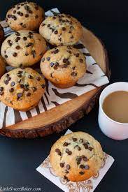 Bakery Style Chocolate Chip Muffins Video Recipe Dessert Recipes Chocolate Chip Muffin Recipe Chocolate Chip Muffins