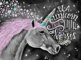Be A Unicorn Unicorn Art Chalkboard Art Cross Paintings