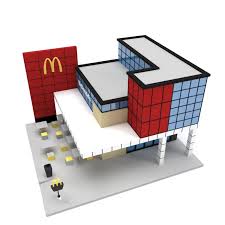 Low Poly Mcdonald S Building Minecraft Designs Poly Mcdonalds