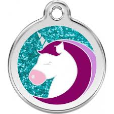 Tags for cats will be a great addition to a beautiful collar. Pet Tags Customized Personalized Glitter Unicorn Aqua