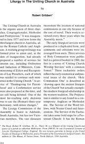 Liturgy in the Uniting Church in Australia