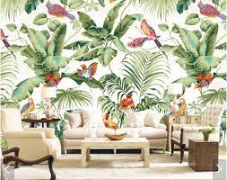 With rainforest wallpaper, you can surround yourself with vibrant colors, lush foliage, and beautiful scenes found in dense jungles. 3d Floral Bird Printed Tropical Wallpaper For Living Room Tv Background Wall Murals Hand Painting Home Wall Paper Rolls Custom Wallpapers Aliexpress