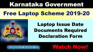 Karnataka free laptop scheme online application form available on the official portal. Free Laptop Updates 2020 Free Laptop 2019 20 Karnataka Govt Free Laptop Scheme 2019 20 Youtube