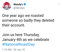 See more ideas about funny roasts, roast me, reddit roast. Wendy S Celebrated Anniversary Of Their Most Brutal Roast Ever With Some Brutal Roasts We Re Here For It
