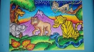Cara menggambar dan mewarnai burung untuk anak videorelative com. Cara Mewarnai Binatang Dengan Crayon 2 How To Color Animals With Oil Pastels By Seftari Art