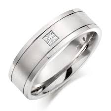 Mens Wedding Ring Single Diamond In 2020 Engagement Rings For Men Platinum Wedding Rings Mens Wedding Rings