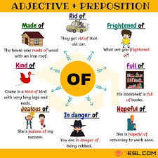 Adjective Of 40 Useful Adjective Collocations With Of 7 E S L English Vocabulary Words English Prepositions Learn English Words