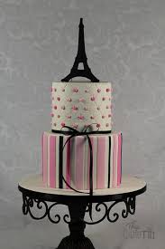 Gold leaf floral eiffel tower wall canvas. Paris Themed First Birthday Cake Cake By The Cake Tin Cakesdecor