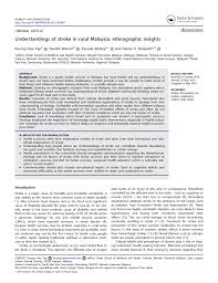 Klik like sebagai tanda sokongan! Pdf Understandings Of Stroke In Rural Malaysia Ethnographic Insights