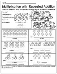 fall multiplication with repeated addition by the polka dot pencil