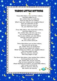 Three Little Kittens Song Free Video Song Lyrics Activities Nursery Rhymes Songs Nursery Rhymes Lyrics Nursery Songs