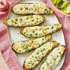 Ricotta And Goat Cheese Stuffed Zucchini Recipe Recipes Ricotta Recipes Healthy Zucchini
