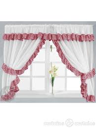 red checkered kitchen curtains