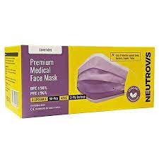 Neutrovis premium medical face mask 3ply (cotton white, lavender, sweet pink, sunset orange). Neutrovis Adult 3ply Premium Medical Face Mask Purple 50s Caring Pharmacy Official Online Store