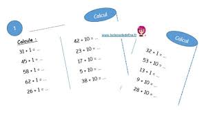 Ceintures de calcul posé avec 3 niveaux de difficulté. Calcul Ce1