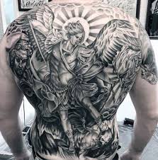 50 Extreme Tattoos For Men Eccentric Ink Design Ideas St Michael Tattoo Archangel Tattoo Archangel Michael Tattoo