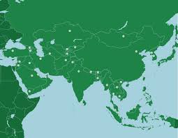 אסיה גובלת באירופה בצפון מערב, ובאפריקה בדרום מזרח. Asia Capitals Map Quiz Game