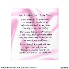 Auntie Poem Pink Silk Notepad Zazzle Com Birthday Quotes For Aunt Birthday Wishes For Aunt Aunt Quotes
