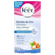 Veet Bandes De Cire Peaux Sensibles Lot De 2 Bande De Cire Bande De Cire Froide Cire Froide