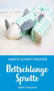 Bettschlange Sprotte Kostenloses Schnittmuster Kostenlose Schnittmuster Schnittmuster