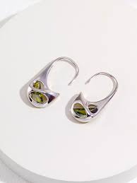 Sterling Silver with Zircon Earrings