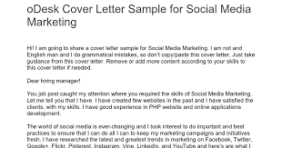 We'll show you how to write an awesome cover letter that impresses employers. Odesk Cover Letter Sample For Social Media Marketing Docx Google Drive