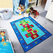 Childrens Girls Boys Hopscotch Bedroom Playroom Floor Mat Carpets Kids Play Rugs Playroom Flooring Kids Area Rugs Kids Room Area Rugs