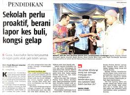 Rasa lebih baik daripada yang dibuli akan menjadi cara untuk membuat keyakinan diri rendah. Sekolah Perlu Lapor Kes Buli