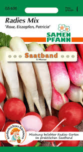 Ziehen sie als nächstes eine ca.1 cm tiefe saatfurche, in die das saatband reingelegt wird. Radiesmix Raxe Eiszapfen Patricia Saatband Radieschensamen Von Samen Pfann Samenhaus Samen Samereien