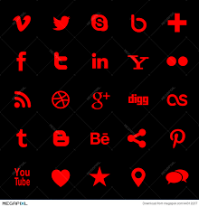 Maybe you would like to learn more about one of these? Red Social Media Icons Illustration 44312237 Megapixl