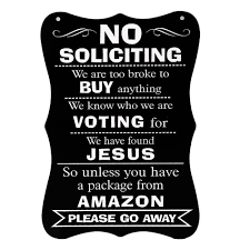 Choose from our selection of messages to stop unwanted visitors. Waahome Funny No Soliciting Sign 11 8 X7 8 Large No Soliciting Unless Signs For House Door Business Buy Online In Qatar At Qatar Desertcart Com Productid 82107823