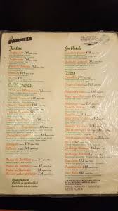 El Parnita Menu Mexico City Food Mexico City Person