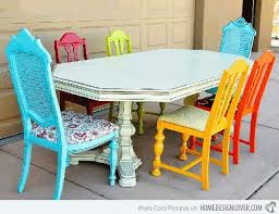 A Burst Of Colors From 20 Dining Sets With Multi Colored Chairs Home Design Lover Colorful Dining Room Chairs Bright Painted Furniture Dining Room Colors