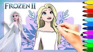 Immerse yourself in a frozen 2. Coloring Elsa With Her Hair Down Frozen 2 Coloring Pages Youtube