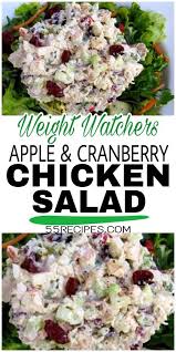 Chicken Salad With Apples And Cranberries 55recipes Brathahnchen Reste Huhn Rezepte Gesund Salate Rezepte Gesund