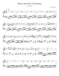 If you play the piano and want to listen to some other cool stuff i have, then click on my icon up there and you will head to my channel where you can. Heart And Soul Variation Sheet Music For Piano Solo Download And Print In Pdf Or Midi Free Sheet Music Musescore Com
