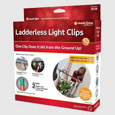 Simple Living Solutions 50ct String Light Ladderless Light Clips Target