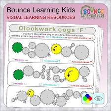 Looks At The Series Of Interconnected Clockwork Cogs When You Turn The First Clockwork Cog S Handle Which D Learning Worksheets Kids Learning Visual Learning