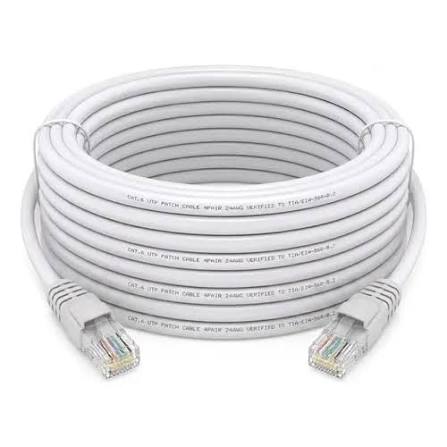 Cable De Red Blanco Cat 6E 20M