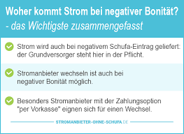 Und welche regeln dafür gelten. Woher Bekommt Man Strom Bei Negativer Bonitat So Funktioniert Es