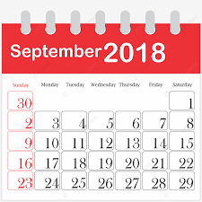 Sedangkan akhir bulan februari 2018 (masehi) bertepatan dengan tanggal 12 jumadil akhir 1439 (hijriyah), 12 jumadil akir 1951 (jawa), 6s wesaka 1954 (candra), dan 9 katilu 1940 (surya). Gambar Kalender Bulan 2018 September 2018 Ikon Harian Png Transparan Dan Clipart Untuk Unduhan Gratis