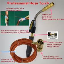 Braze Welding Torch Self Ignition 1 5m Hose Cga600 Connection Gas Torch Hand Propane Mapp Torch In Welding Torches From Tools Brazing Welding Torch Mapp Torch