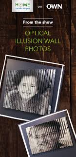 Optical Illusion Wall Art Get Step By Step Instructions For Home Made Simple Designer Lauren Makk S Family Photo Diy Photo Projects Home Made Simple Diy Photo